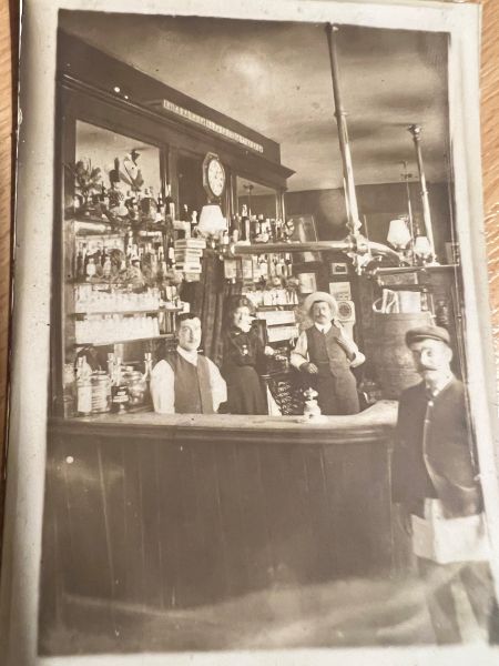My Great-Grandfather is William Daniel Dover who is far left in the photo at the Bush Hill Park Hotel just before 1915