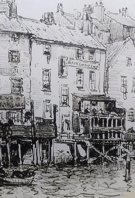 Black Swan, North Shields sketch - in early 19th century