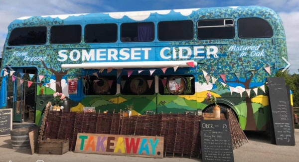 Somerset Cider - More notably known as the Glastonbury Cider bus - in August 2020