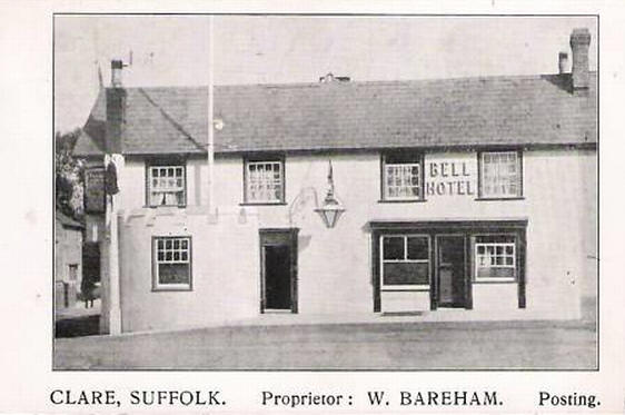 Bell Hotel, Clare - Proprietor W Bareham