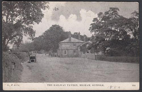 Railway Tavern, Higham, Suffolk - in 1917