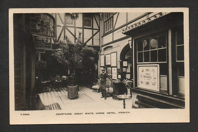 The Courtyard of the Great White Horse Hotel, Ipswich