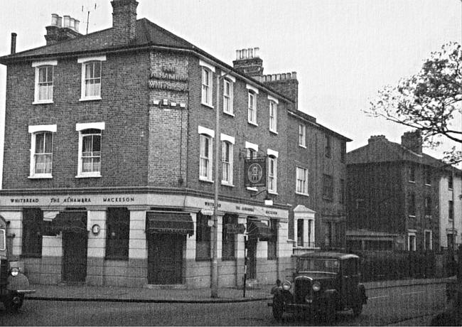 Alhambra, 25 Wellesley Road, Croydon, Surrey - in the 1950s at the corner with St Michaels road