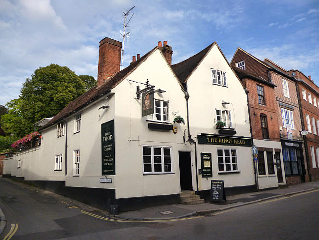 Kings Head, Quarry street and Castle street, Guildford - in August 2014