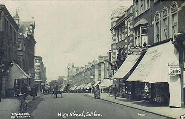 Cock Inn, High Street, Sutton  - in 1918