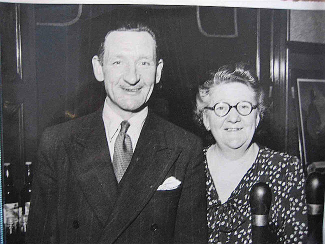 William Thomas Herbert & Daisy Size at the Cock Hotel, Sutton - circa 1950