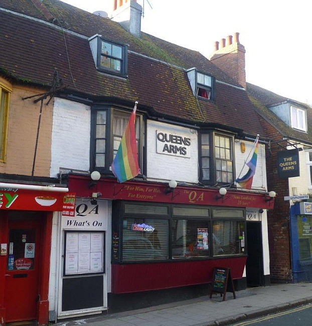 Queens Arms, 8 George Street, Brighton - in February 2014