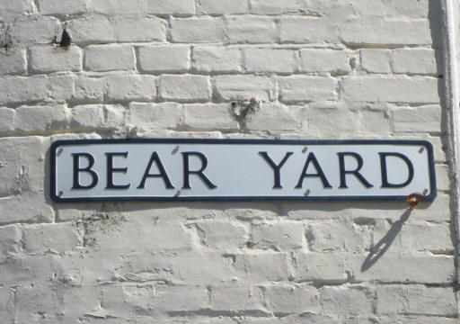 Bear Hotel Sign, High Street, Cliffe, Lewes - in April 2009
