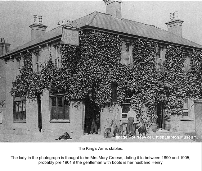 Kings Arms, River Road, Littlehampton - circa 1890 to 1905