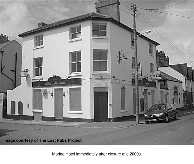 Marine Hotel, North Street, Littlehampton immediately after closure mid 2000s.