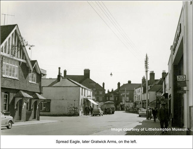 Spread Eagle, East Street, Littlehampton, later the Gratwick Arms. 