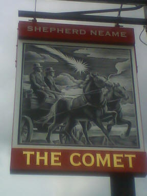 Comet Harley Shute Road, St Leonards, St Leonards Pub Sign - in July 2010