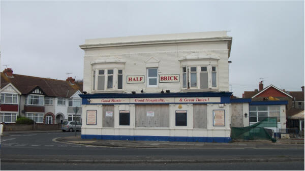 Half Brick, Brighton Road, Worthing  - a listed front structure in 2011.