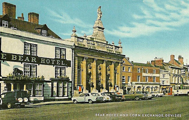 Bear Hotel, Market place, Devizes, Wiltshire - in the 1960s